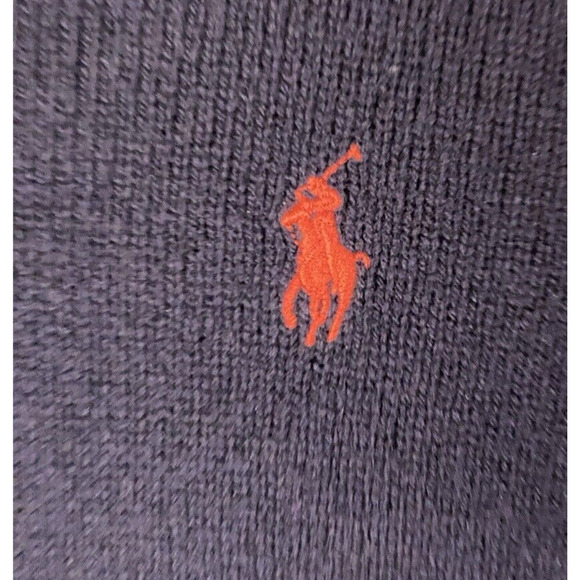 Polo Ralph Lauren Sweater Mens Extra Large Navy 100% Lambs Wool Exclusive - Picture 2 of 8